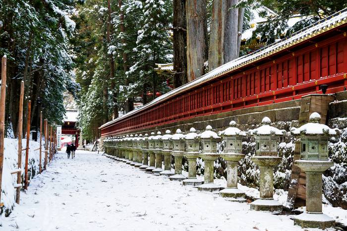 Lanternas de pedra no Santuário Toshogu, Nikko 