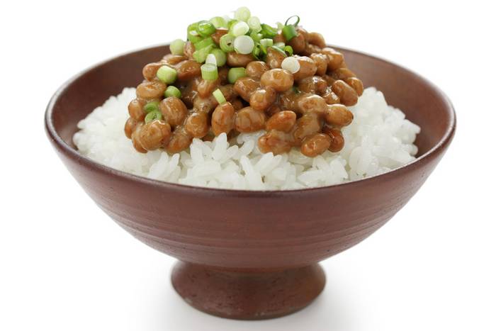 Natto, soja fermentada 