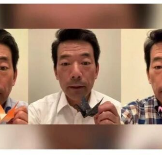 Hisao Inagaki, um diplomata japonês chamou a atenção com suas postagens no Instagram exibindo guindastes de origami que ele vem fazendo para a saúde de todos.