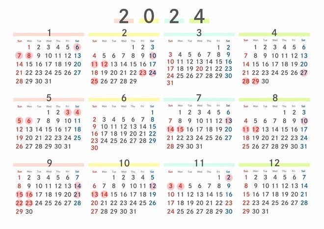 Calendário Japão 2024