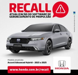 Honda anuncia recall para atualização do software de gerenciamento de propulsão