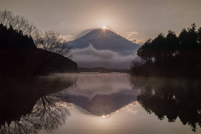 Lago Tanuki e Monte Fuji 