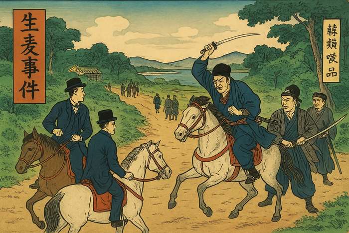 Namamugi Incident Ukiyo-e