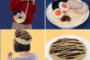 Okame Amimono transforma comidas em criativas peças em crochê