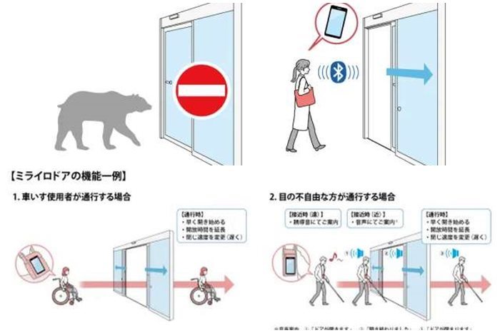 portas automáticas à prova de urso no Japão