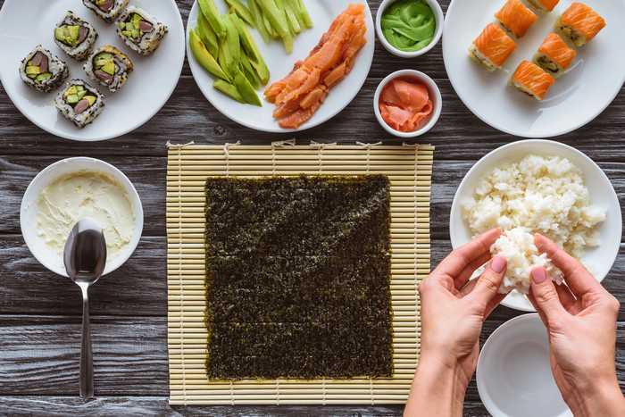 Alga nori na culinária japonesa