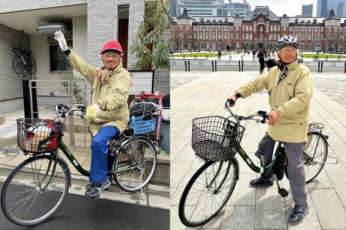 Japonês de 89 anos percorre 600 km de bicicleta para visitar o filho