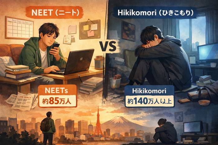 NEET vs Hikikomori no Japão