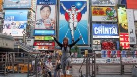 O icônico Glico Man de Dotonbori, em Osaka