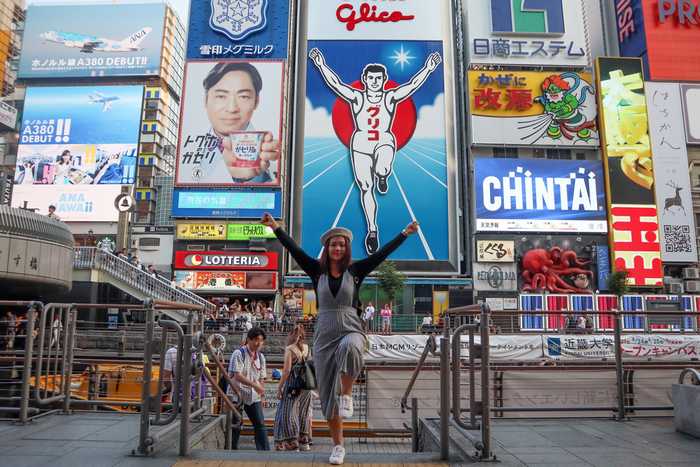 O icônico Glico Man de Dotonbori, em Osaka 