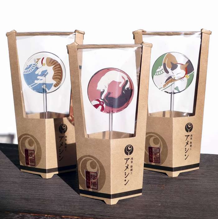 Uchiwa Ame, os pirulitos artesanais da loja Asakusa Amezaiku Ameshin
