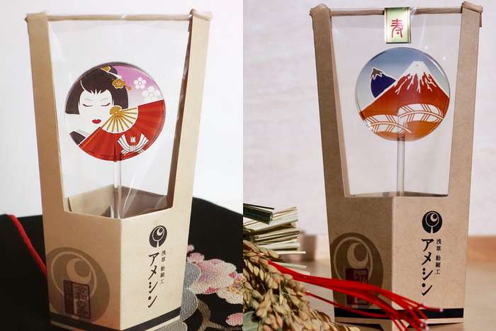 Uchiwa Ame, os pirulitos artesanais da loja Asakusa Amezaiku Ameshin