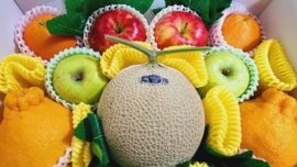 Melão de Shizuoka e frutas de inverno japonês