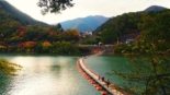 Ponte flutuante Mugiyama, em Okutama
