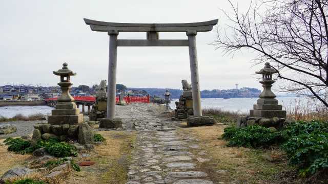 Santuário Ominato na Ilha de Oshima, Fukui 
