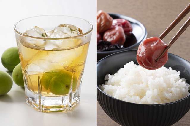Umeshu (vinho de ameixa) e Umeboshi (conserva de ameixa) 