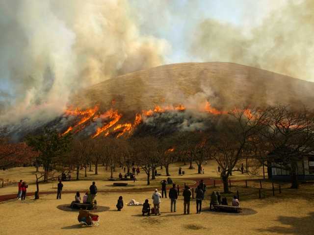 Festival Yamayaki no Monte Omuro, em Shizuoka 