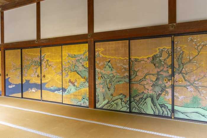 Fusuma em um templo em Kyoto