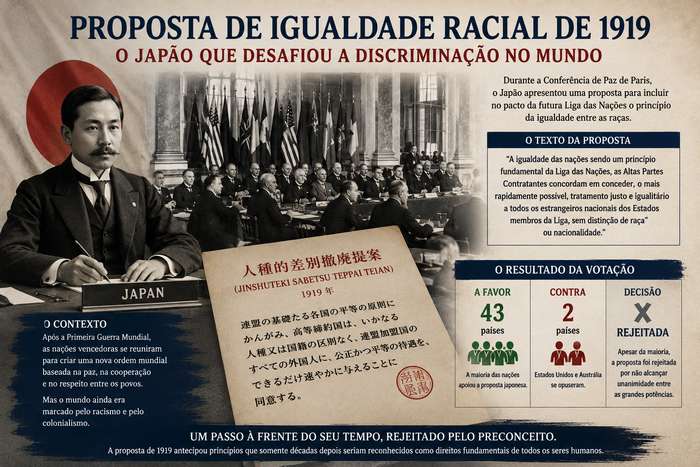 A Proposta de Igualdade Racial do Japão que foi rejeitada em 1919 e fortaleceu o nacionalismo no país
