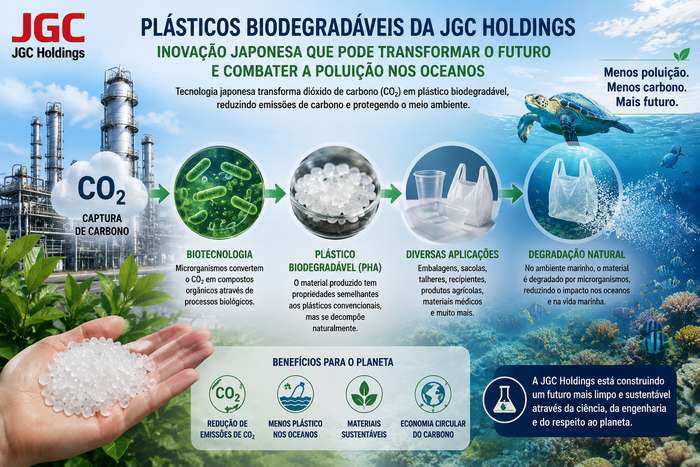 Empresa japonesa cria plástico biodegradável feito de CO2 para proteger os oceanos