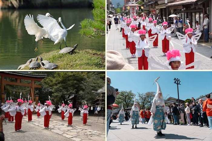 Garça Sagi inspirou o figurino do ritual e dança Sagimai