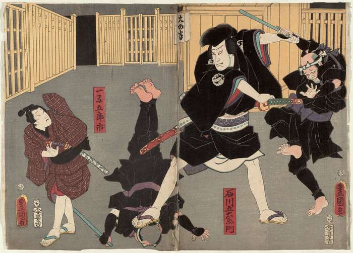 Xilogravura de Ishikawa Goemon por Utagawa Kunisada (1857)