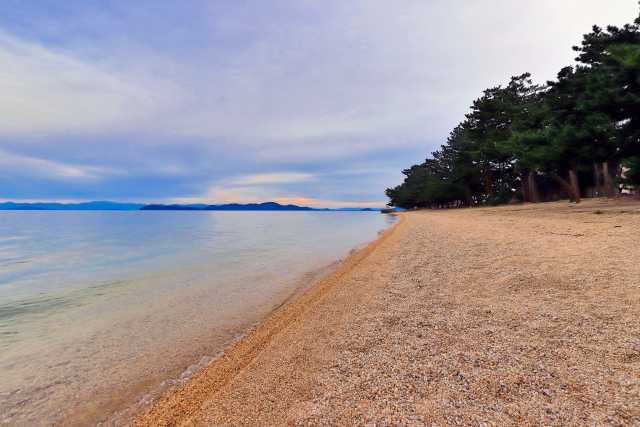 Praia de Omi-Maiko, Lago Biwa em Shiga