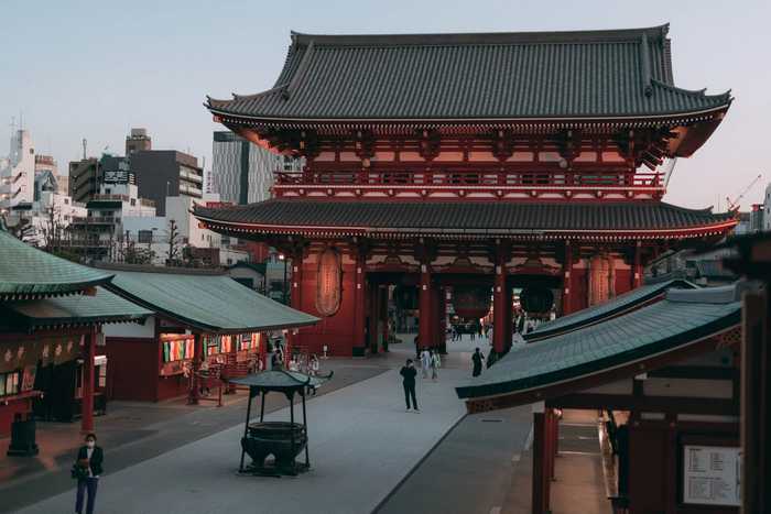 Templo Sensoji em Asakusa em Tóquio 