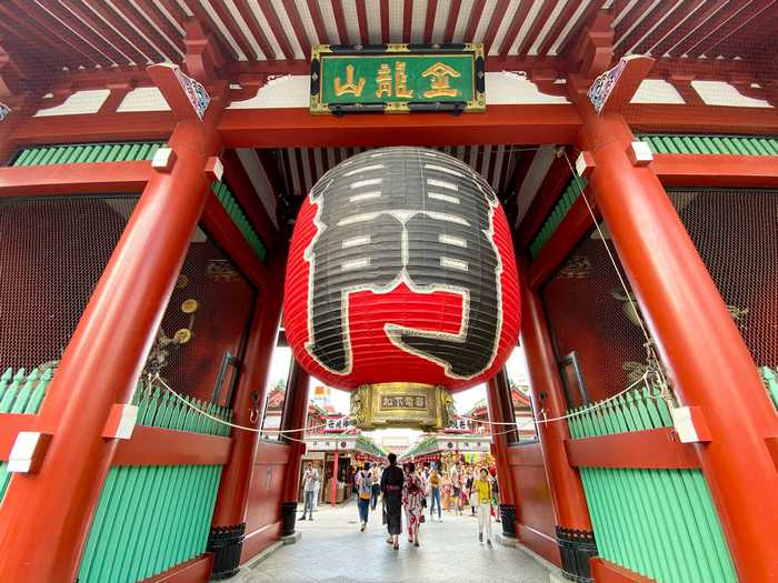 Templo Sensoji em Asakusa em Tóquio 